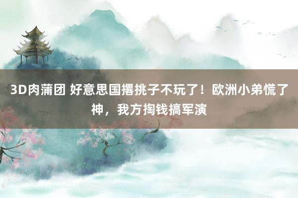 3D肉蒲团 好意思国撂挑子不玩了！欧洲小弟慌了神，我方掏钱搞军演